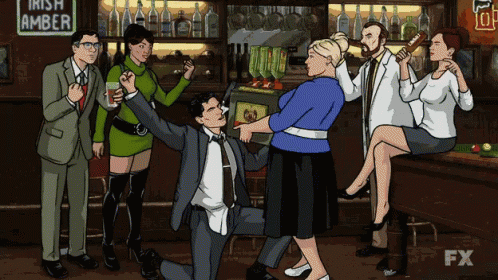 Sterling Archer Partying GIF