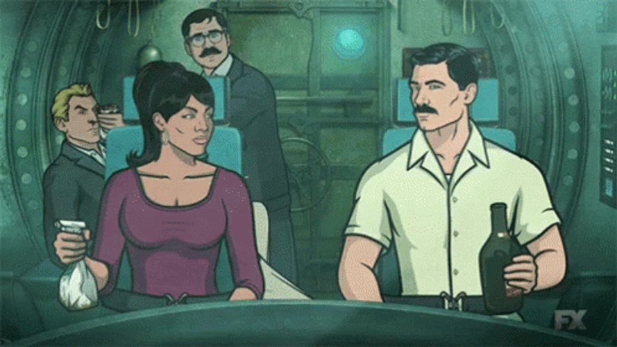 Sterling Archer Spaceship Boop GIF