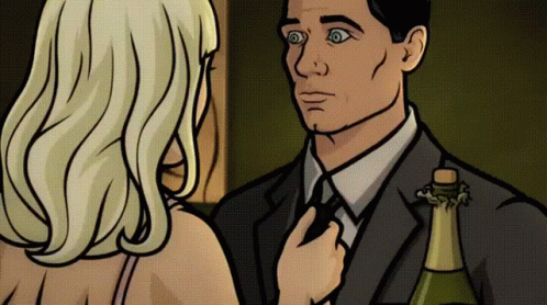 Sterling Archer Wine Explosion Moment GIF