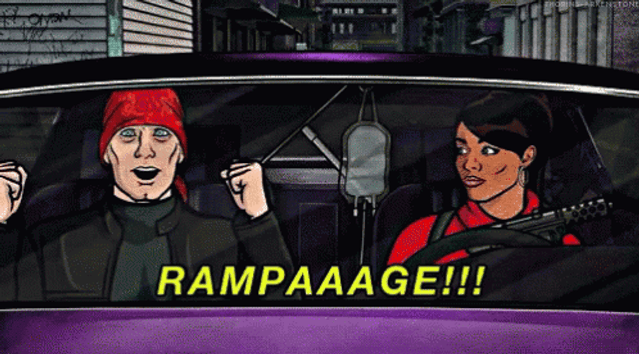 Sterling Archer With Lana Kane Rampage GIF