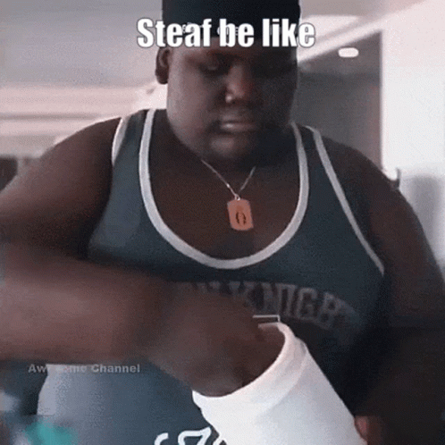 Steroid Funny Transformation Black Guy GIF