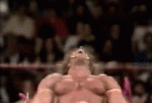 Steroids Pumped Up Wrestler Getting Wild GIF