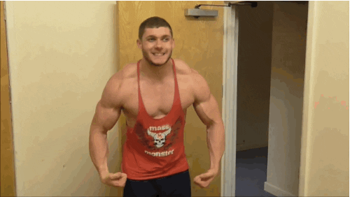 Steroids Teen Body Builder Muscle Flex GIF