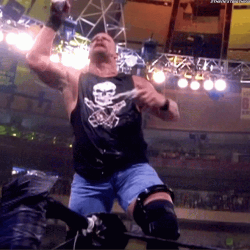 Steve Austin Chugging Beer GIF