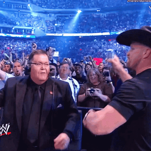 Steve Austin Stone Cold Holding Beer Up GIF
