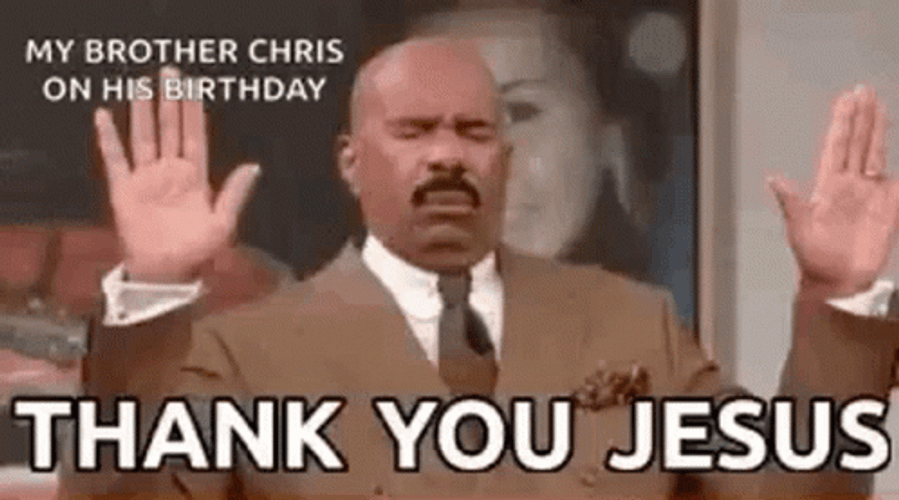 Steve Brother Cries Thank You Jesus Meme GIF
