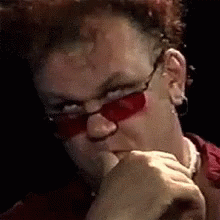 Steve Brule Wearing Red Glasses GIF