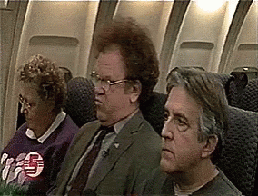 Steve Brule Sitting In The Airplane GIF