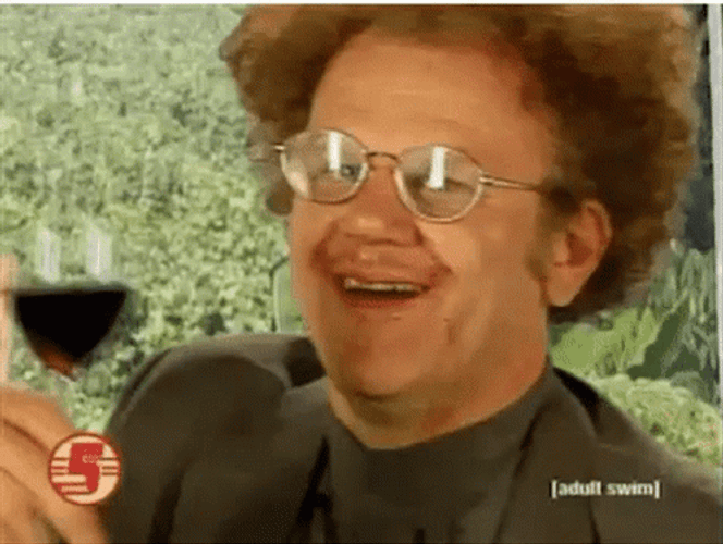 Steve Brule Drinking Wine GIF