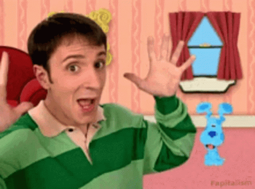 Steve Burns Blues Clues GIF