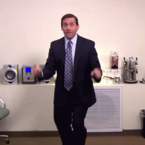 Steve Carell Hilarious Victory Dance GIF