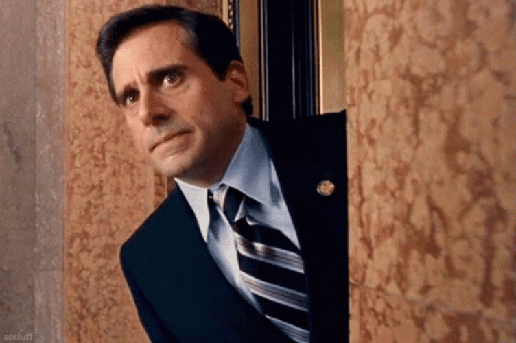 Steve Carrell Trying To Hide  GIF