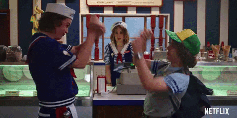 Steve Harrington Dustin Henderson GIF