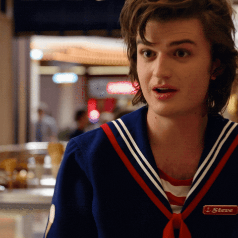 Steve Harrington Mocking GIF