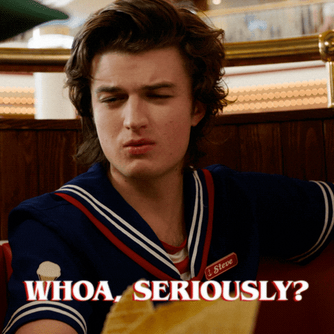 Steve Harrington Whoa Seriously GIF
