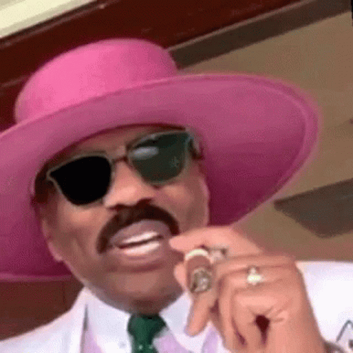 Steve Harvey Nice Pink Hat GIF