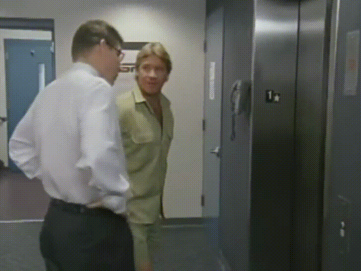 Steve Irwin Wrestling With Crocodile Mascot GIF