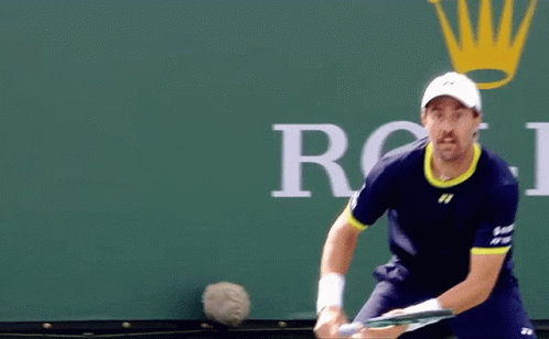 Steve Johnson Tennis Court Rolex Logo GIF
