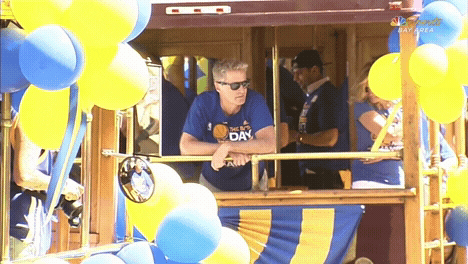 Steve Kerr Blowing Kisses To Fans GIF