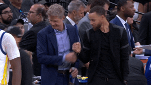 Steve Kerr Fist Bump Stephen Curry GIF