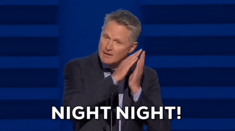 Steve Kerr Good Night Sign GIF