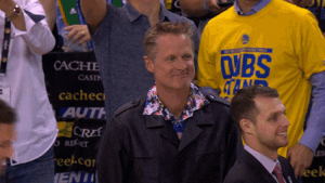 Steve Kerr Reaction To Player Ball GIF