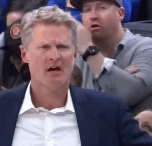 Steve Kerr Shouted On Referee GIF