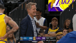 Steve Kerr Showing Sportsmanship To Lakers GIF