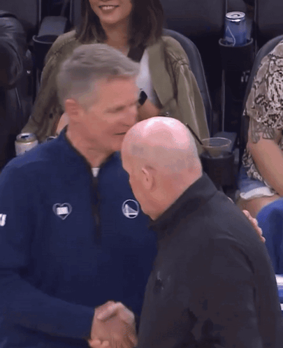 Steve Kerr Steve Clifford Holding Hands GIF