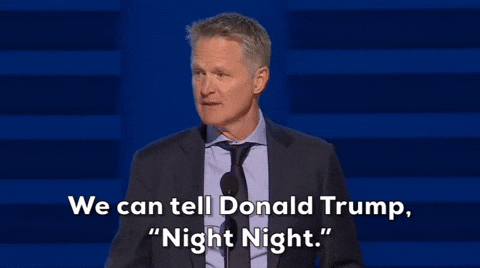 Steve Kerr Telling Donald Trump Night Night GIF