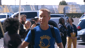 Steve Kerr Waving Hello To Supporters GIF