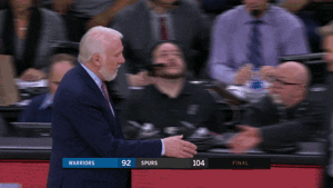 Steve Kerr With Gregg Popovich GIF