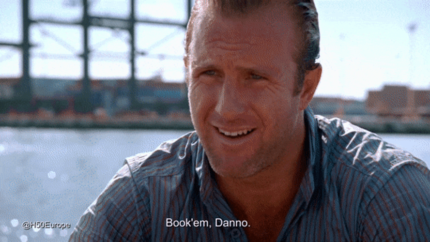 Steve Mc Garret To Danny Williams Book It Danno GIF