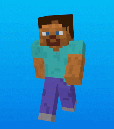 Steve Minecraft Walking GIF