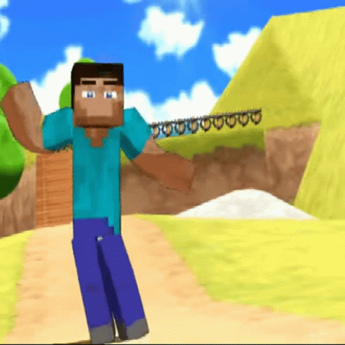 Steve Minecraft Water Dancing GIF