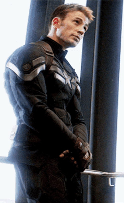 Steve Rogers Avengers Captain America Elevator GIF