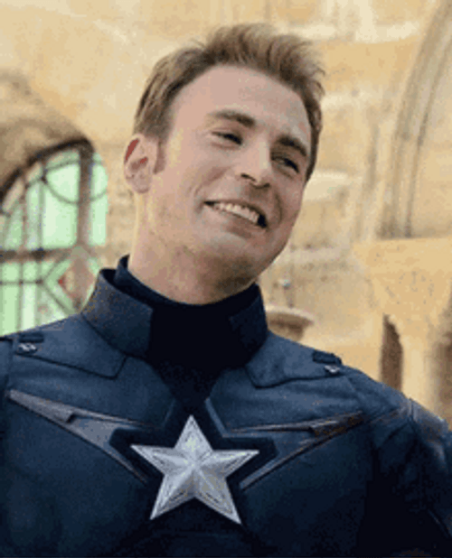 Steve Rogers Captain America Avengers Happy Smile GIF