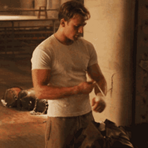 Steve Rogers Captain America Covering Hands Boxing GIF