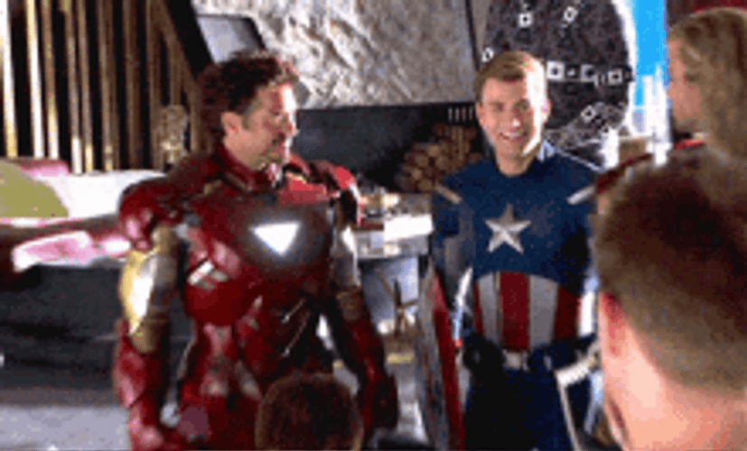 Steve Rogers Captain America Iron Man Avengers Zoom GIF