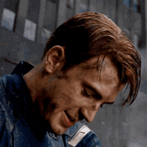 Steve Rogers Captain America Look Up After Fight GIF