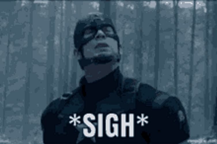 Steve Rogers Chris Evans Captain America Sigh Reaction GIF