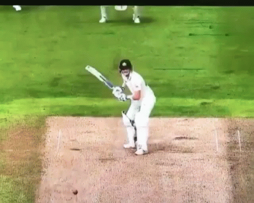 Steve Smith Cricket Batting Missed Out GIF
