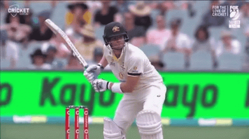 Steve Smith Cricket Cover Drive GIF