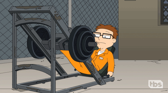 Steve Smith Leg Work Out American Dad GIF