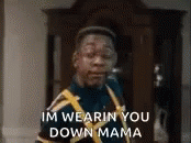 Steve Urkel I'm Wearing You Down Mama GIF