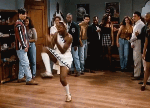 Steve Urkel Wearing Dress Crazy Dancing GIF