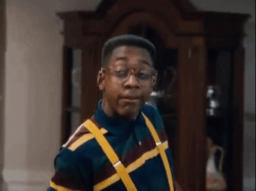 Steve Urkel Weird Face Reaction GIF