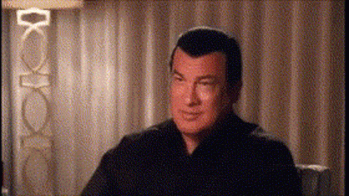 Steven Seagal Interview Smile GIF