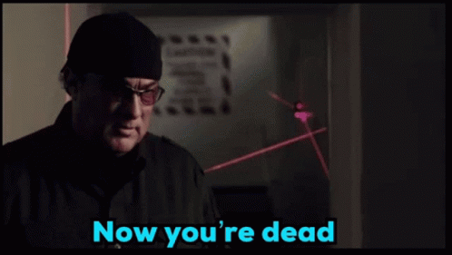 Intense Steven Seagal You're Dead GIF