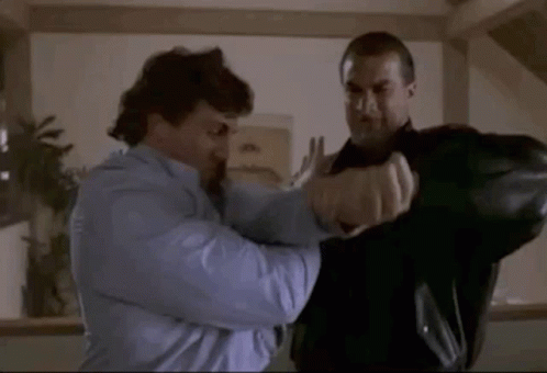 Muscular Steven Seagal Breaking Bones GIF